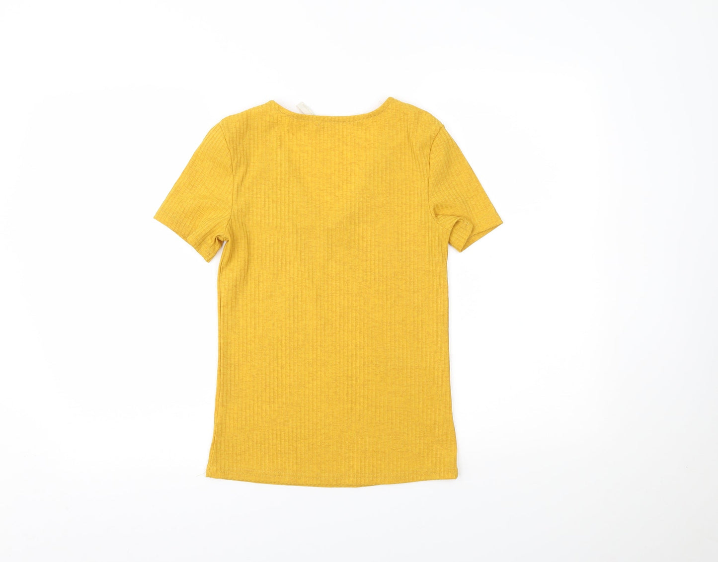 Vera & Lucy Womens Yellow   Basic T-Shirt Size M