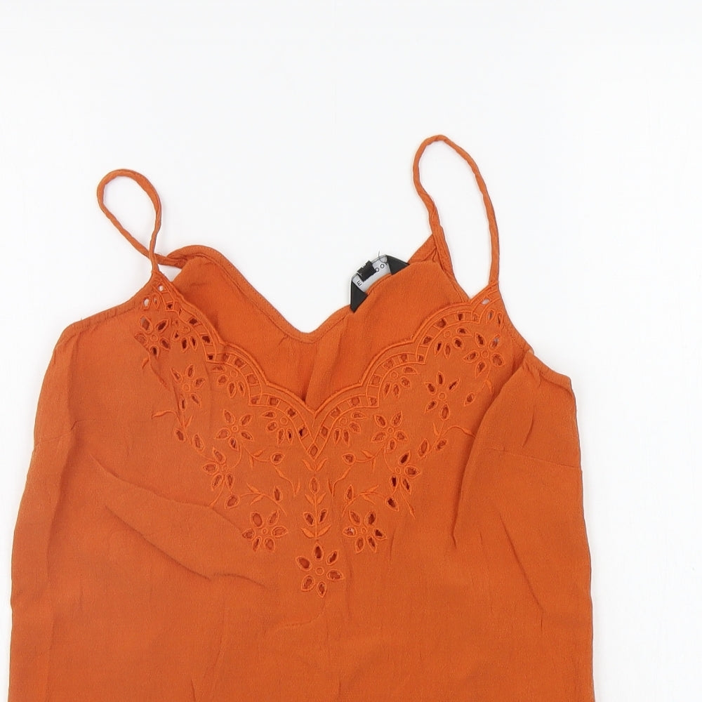 New Look Womens Orange   Basic Tank Size 10