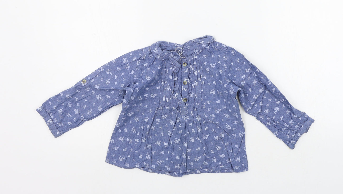 Young Dimension Boys Blue Floral  A-Line  Size 18-24 Months