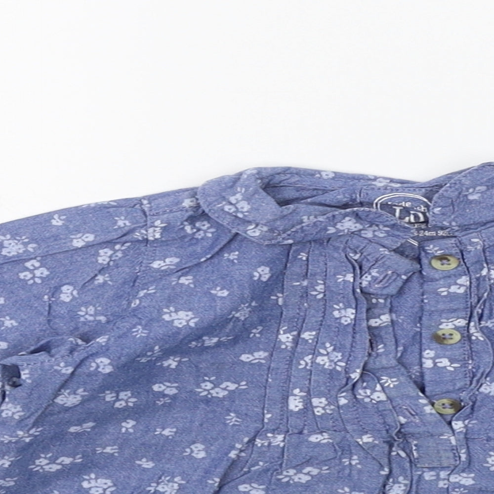 Young Dimension Boys Blue Floral  A-Line  Size 18-24 Months