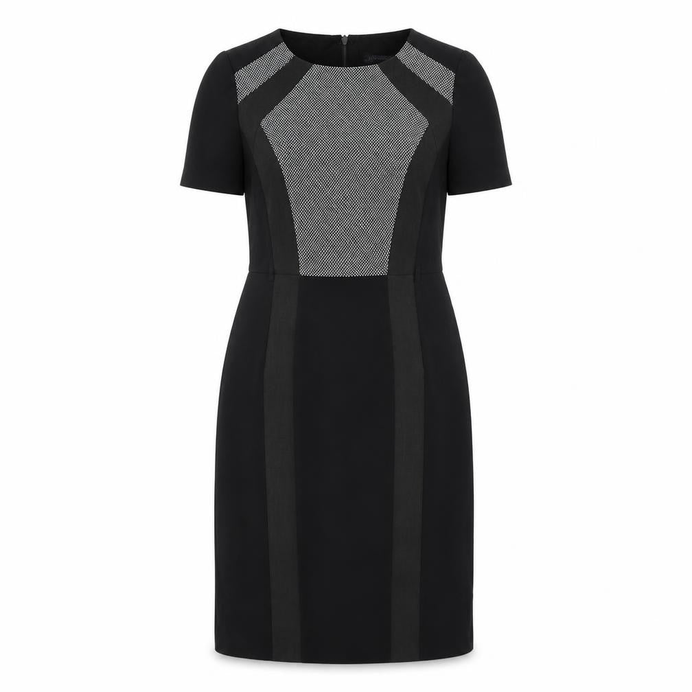 Marks & Spencer Womens Black Geometric  A-Line  Size 12
