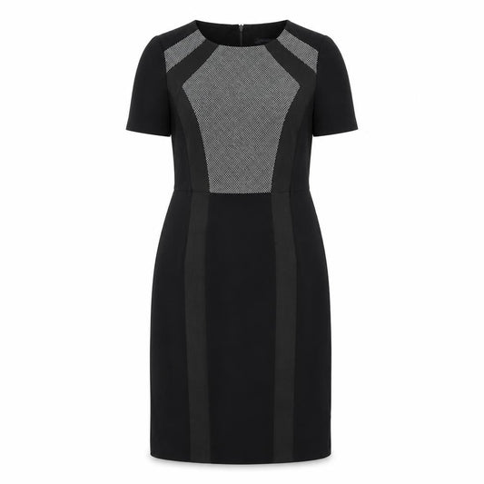 Marks & Spencer Womens Black Geometric  A-Line  Size 12