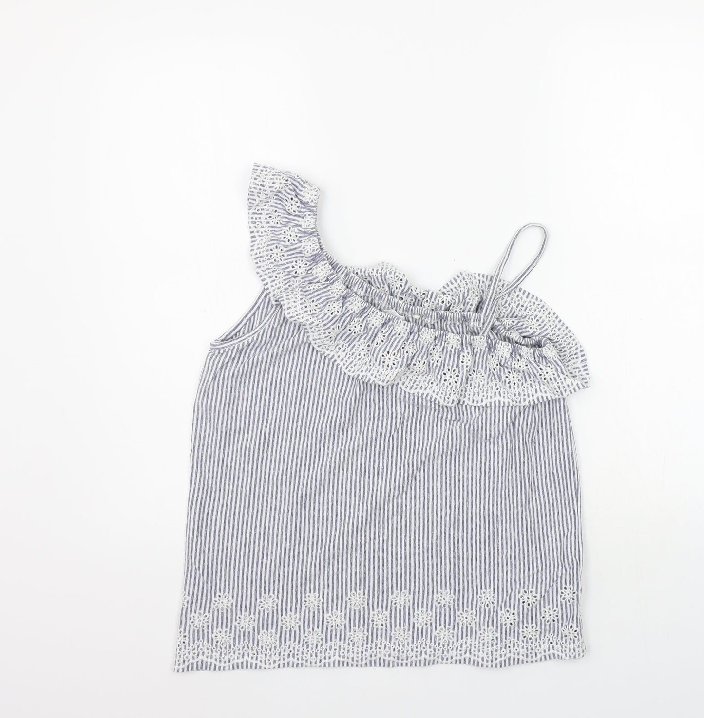 NEXT Girls White Striped  Basic Tank Size 12 Years
