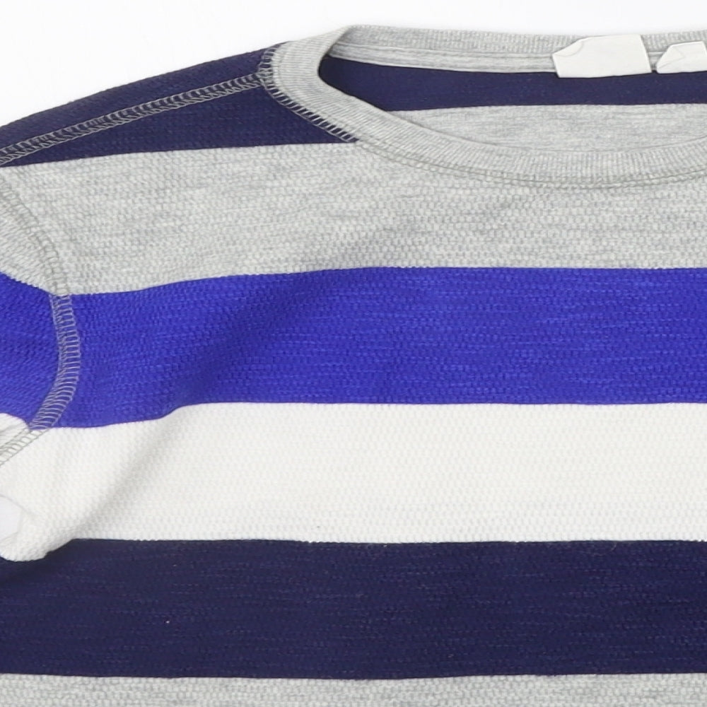 Gap Girls Blue Striped  Basic T-Shirt Size 8 Years
