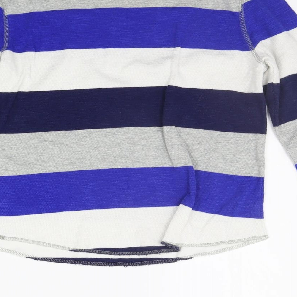 Gap Girls Blue Striped  Basic T-Shirt Size 8 Years