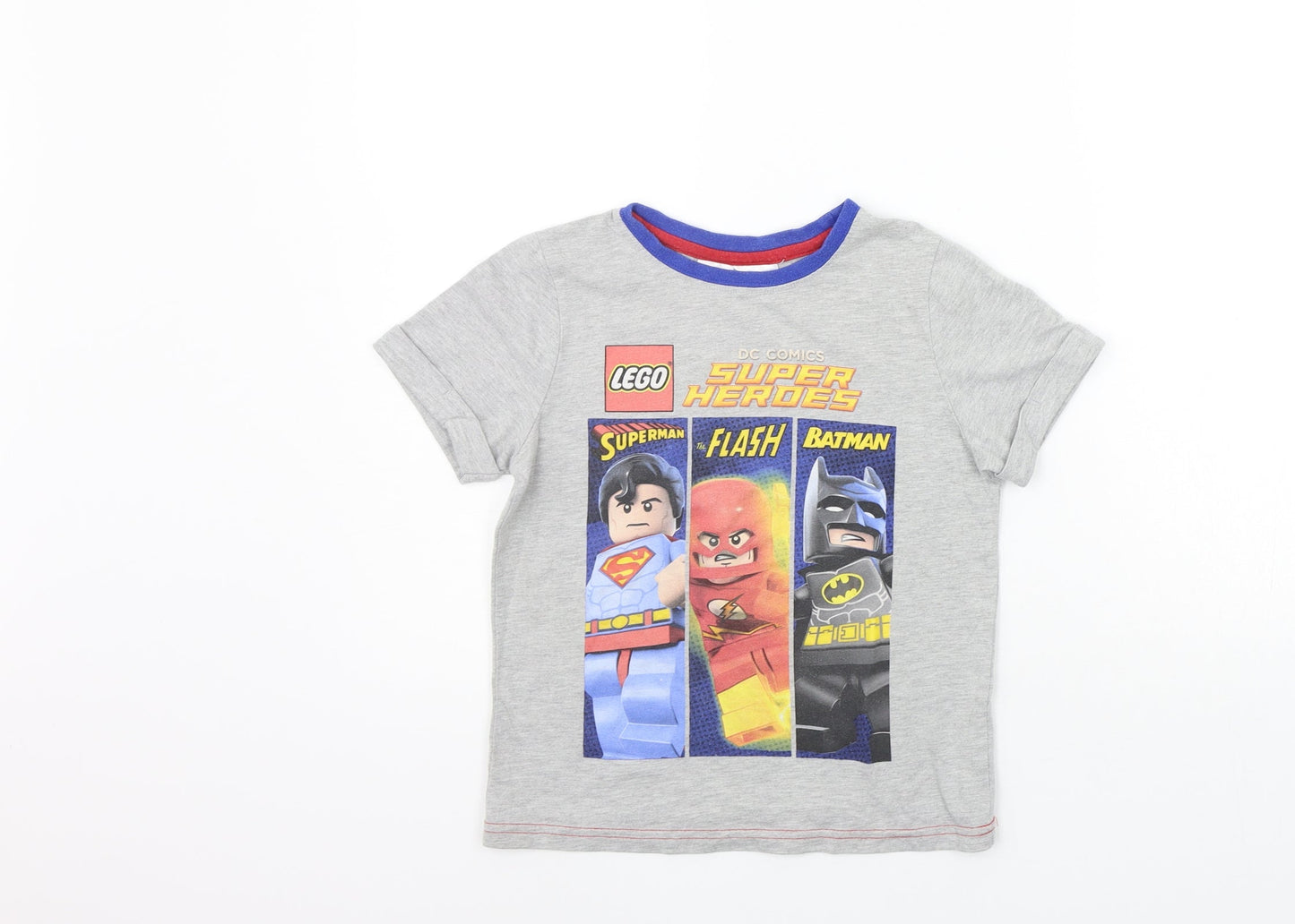 George Girls Grey   Basic T-Shirt Size 7-8 Years  - lego