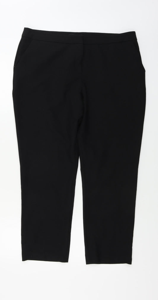 Very Womens Black   Trousers  Size 16 L25 in
