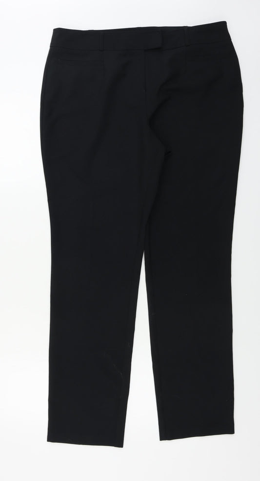 South Womens Black   Trousers  Size 16 L30 in