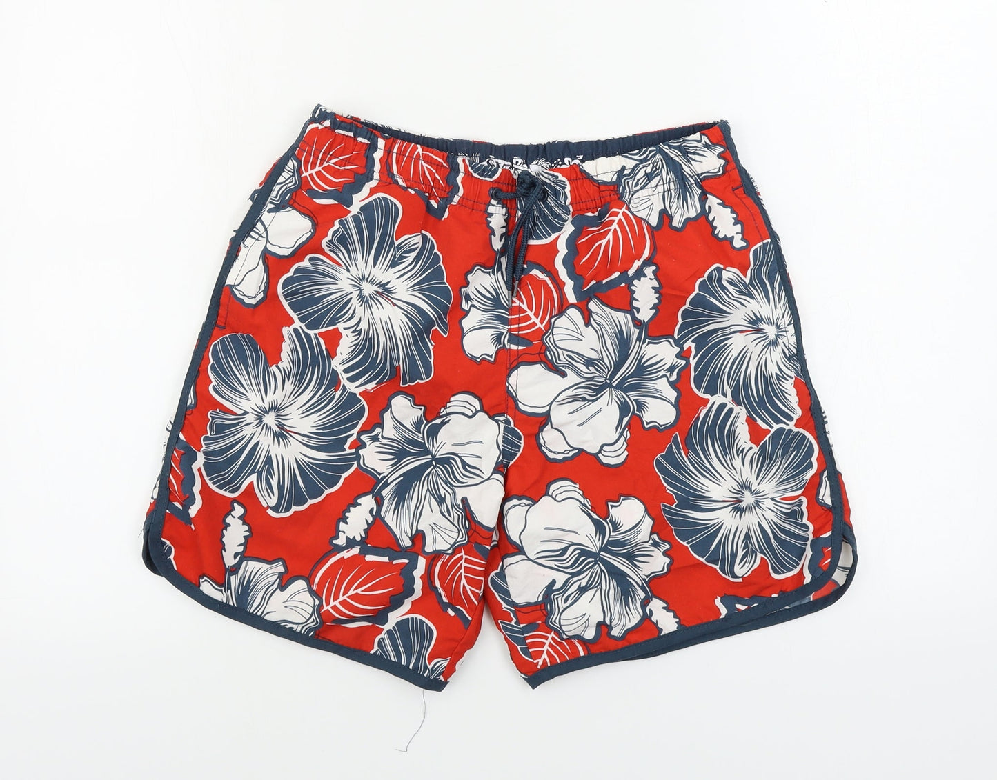 SACTIVE   Boys Red Floral  Bermuda Shorts Size XS