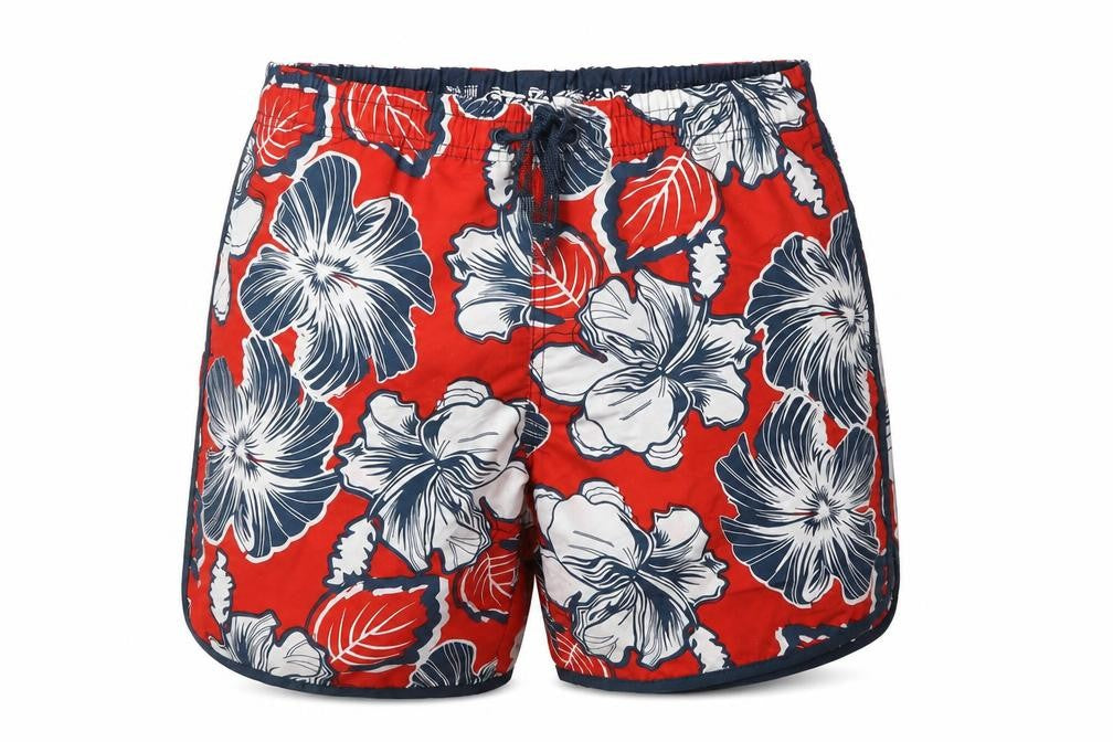 SACTIVE   Boys Red Floral  Bermuda Shorts Size XS