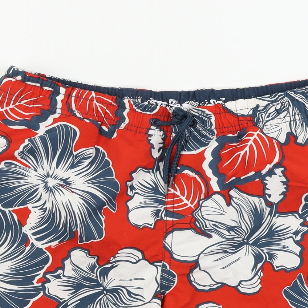 SACTIVE   Boys Red Floral  Bermuda Shorts Size XS