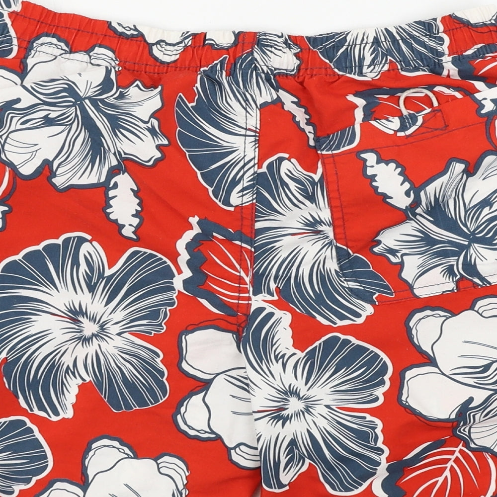 SACTIVE   Boys Red Floral  Bermuda Shorts Size XS