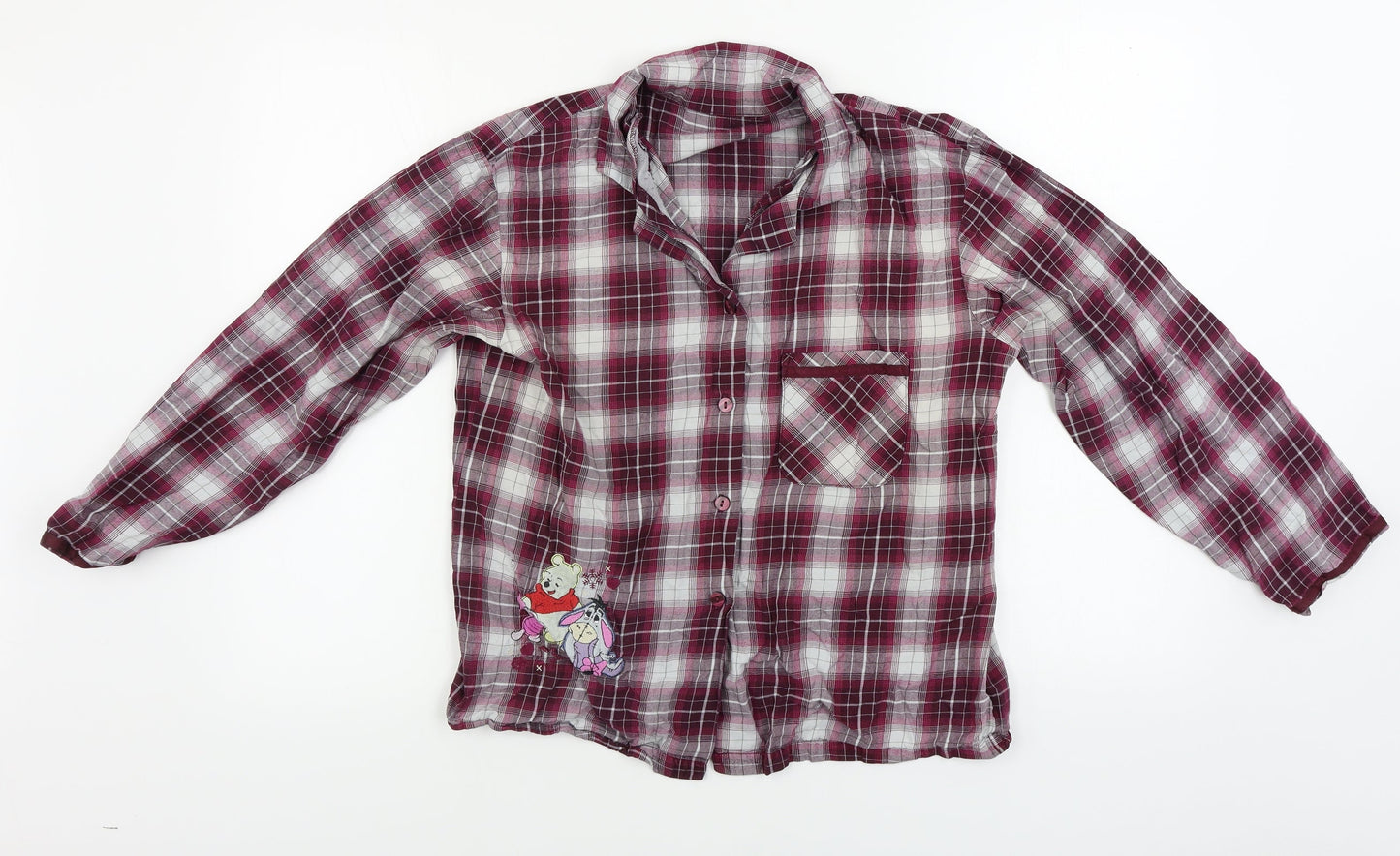 Marks and Spencer  Womens Purple Check  Basic Button-Up Size 12