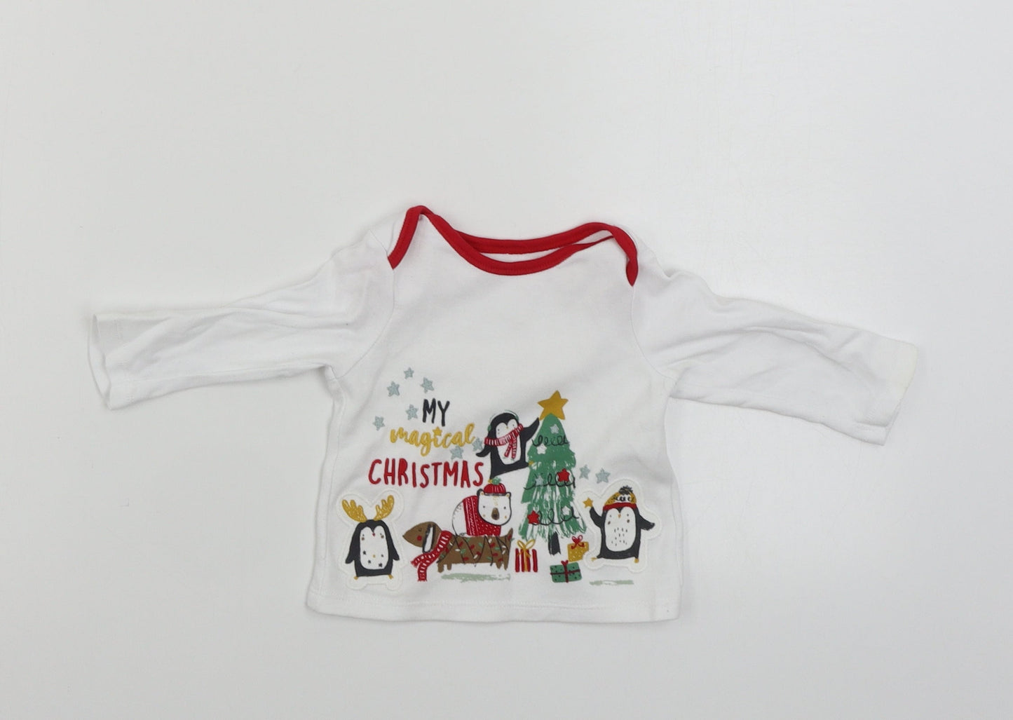 Nutmeg  Boys White   Pullover Jumper Size 6-9 Months