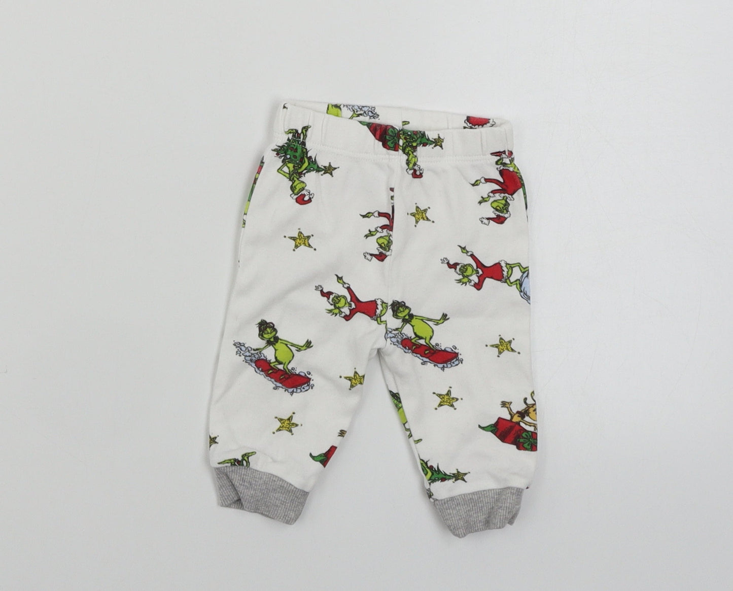 George  Boys White   Sweatpants Trousers Size 0-3 Months