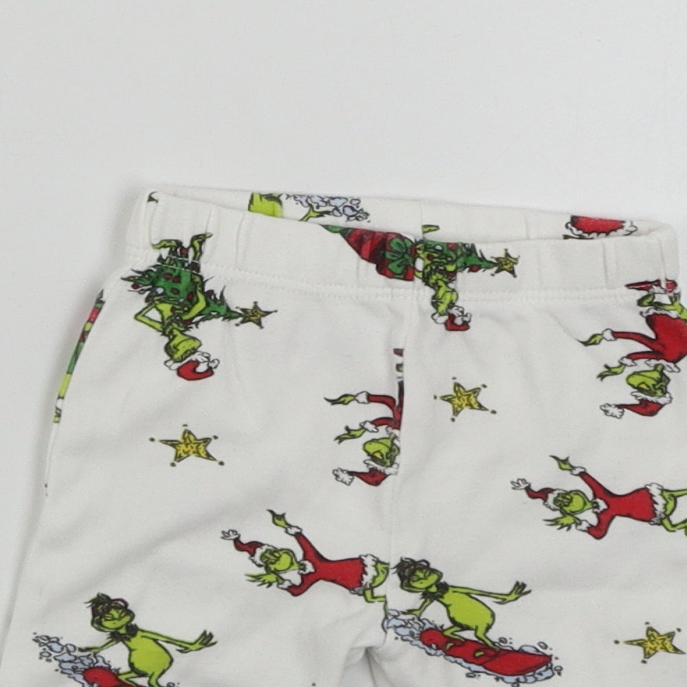 George  Boys White   Sweatpants Trousers Size 0-3 Months