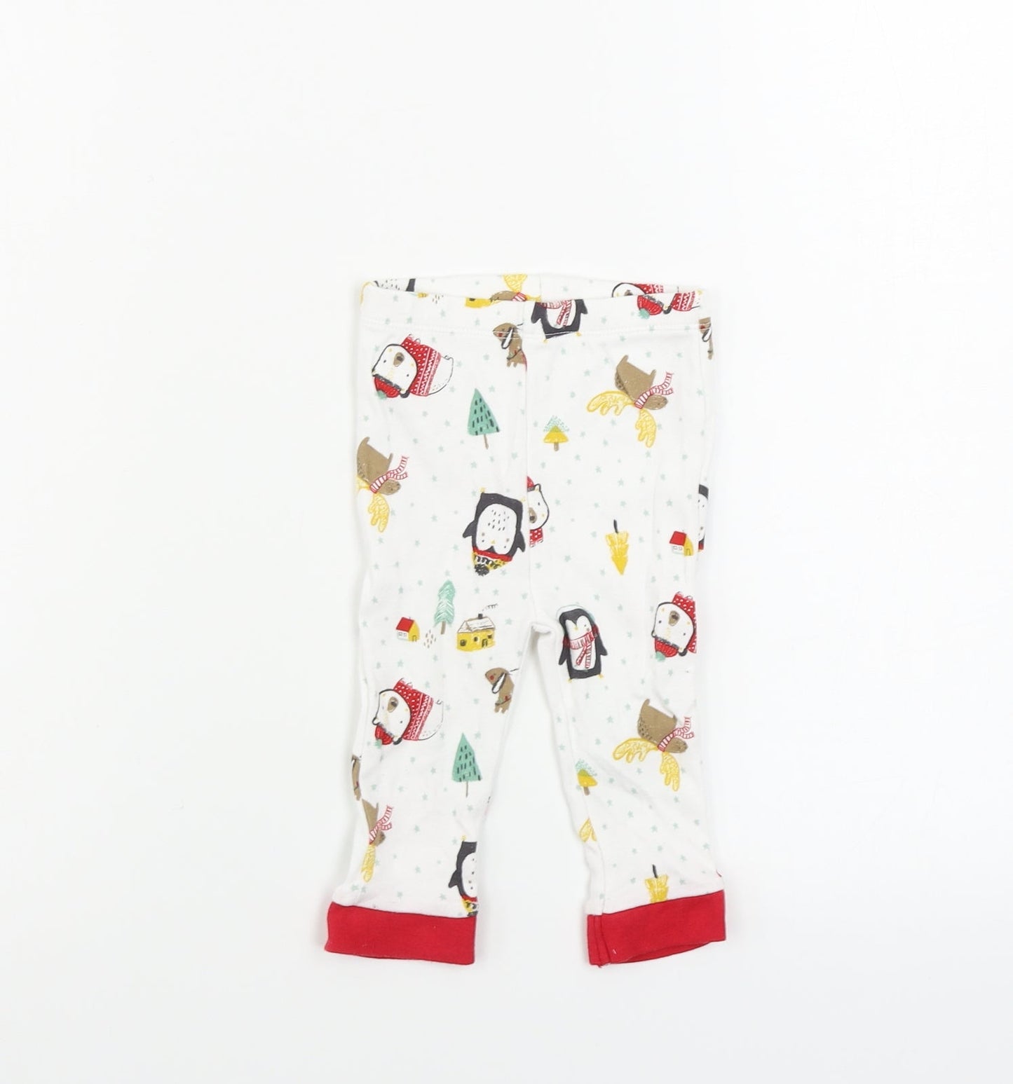 Nutmeg  Boys White   Sweatpants Trousers Size 6-9 Months