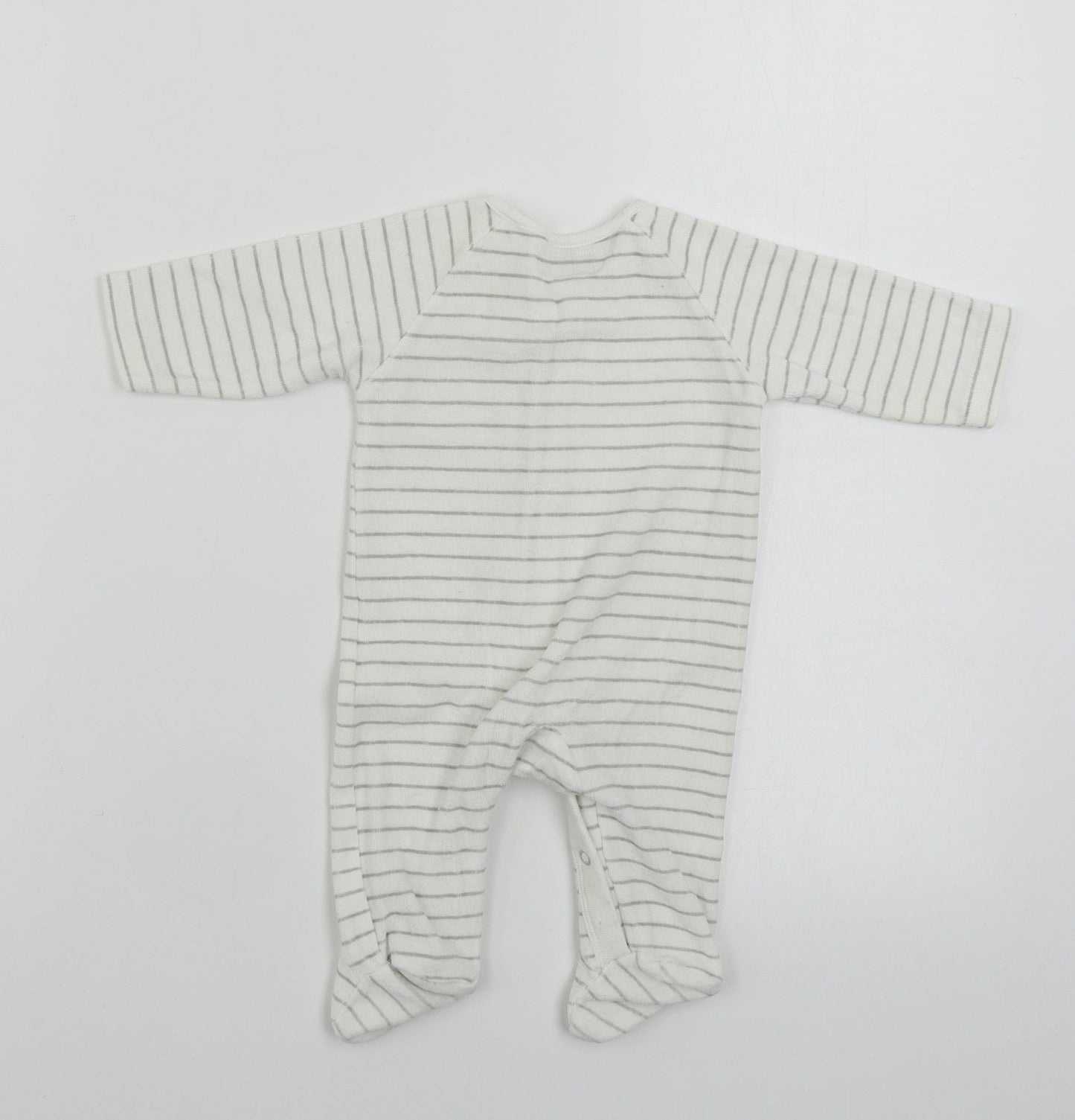 Earlydays  Boys White Striped  Babygrow One-Piece Size 0-3 Months
