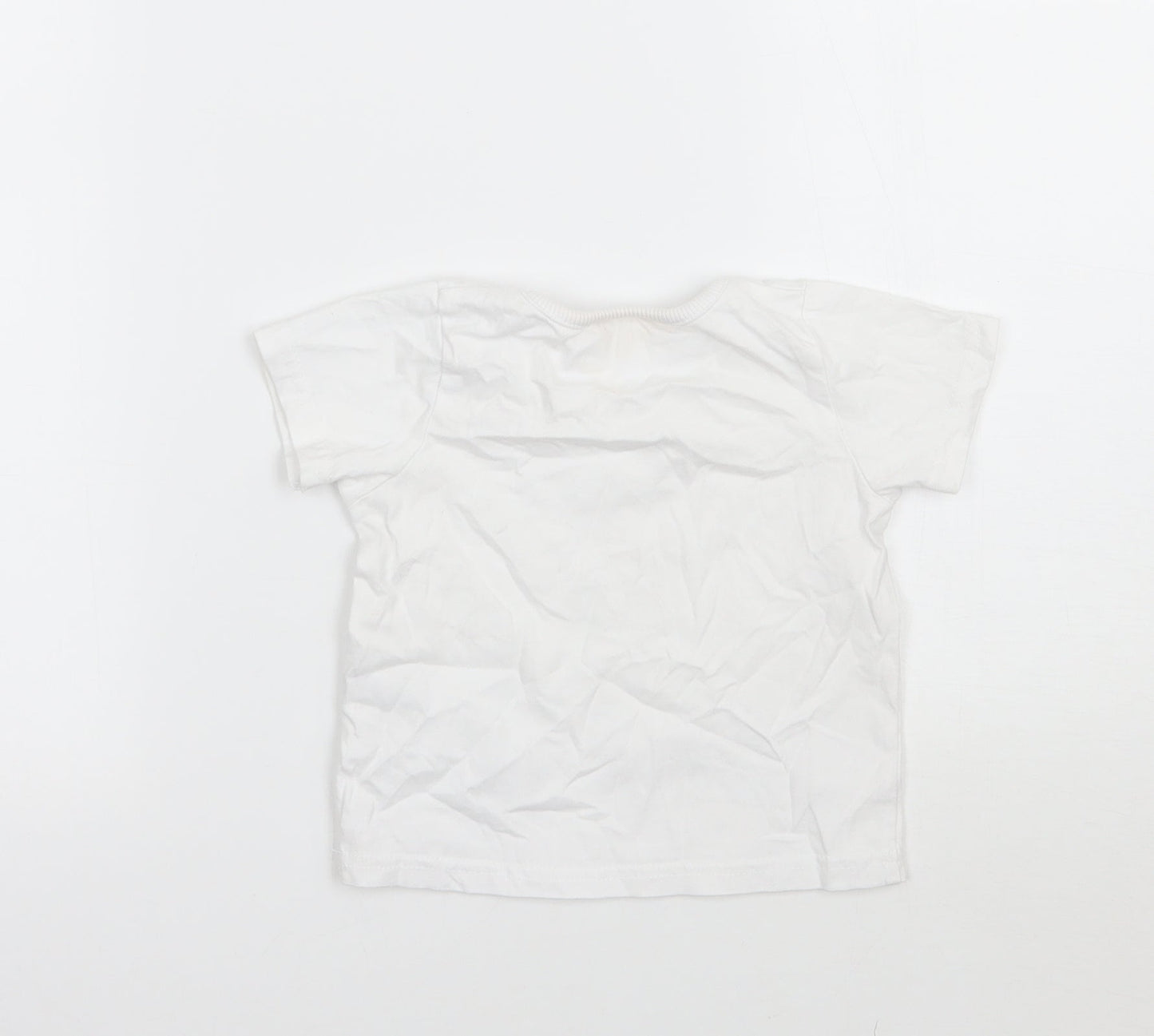 M&Co Girls White   Basic T-Shirt Size 2 Years