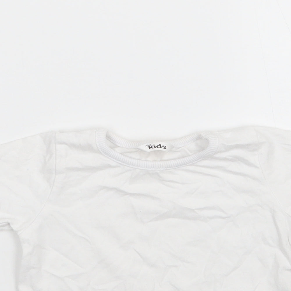 M&Co Girls White   Basic T-Shirt Size 2 Years