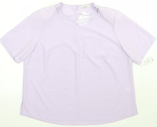 Gelco Womens Purple   Basic Blouse Size 24