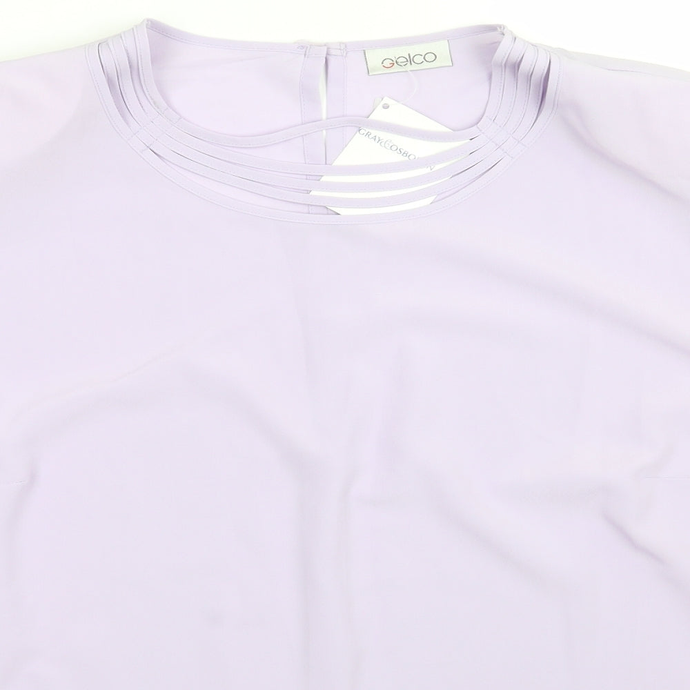 Gelco Womens Purple   Basic Blouse Size 24