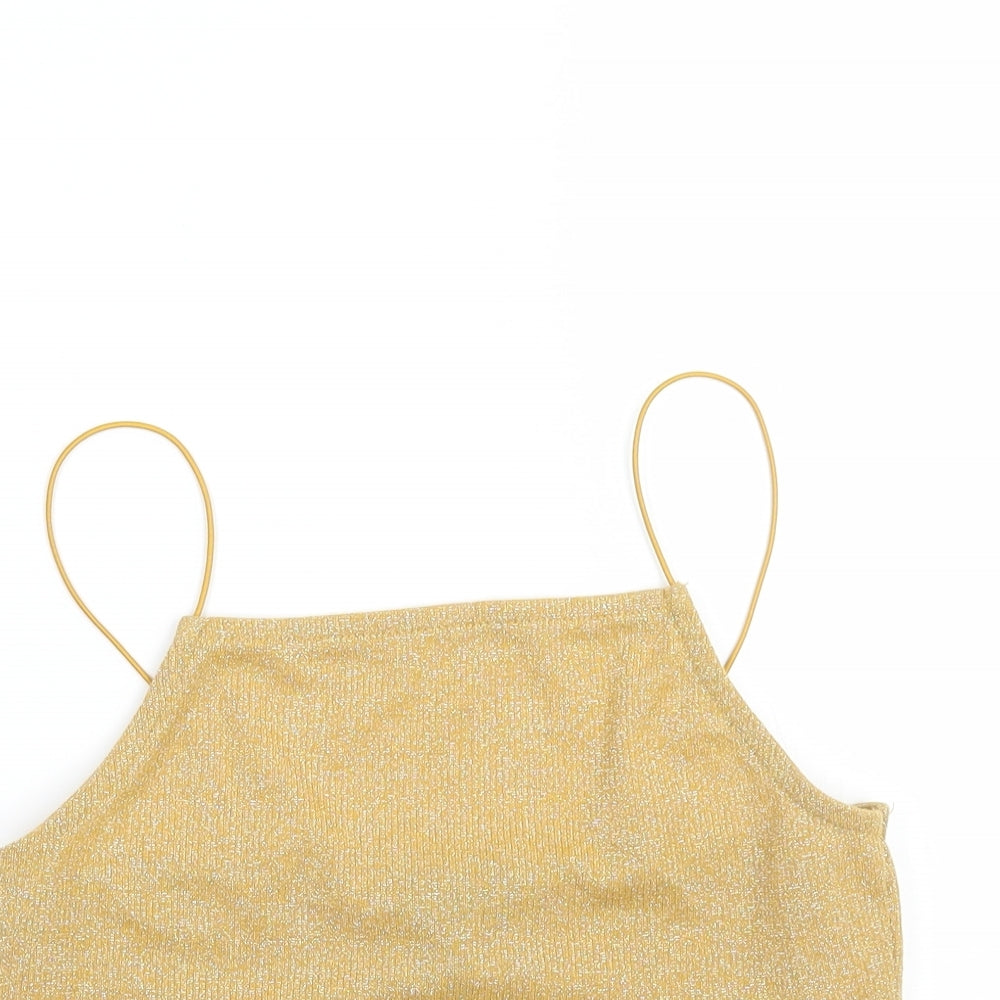 Newlook Womens Yellow   Cropped Tank Size 10