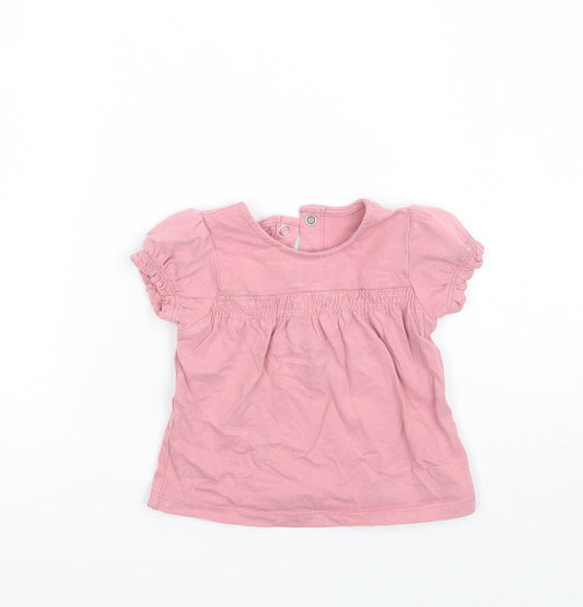 TU Girls Pink   Basic T-Shirt Size 3-6 Months