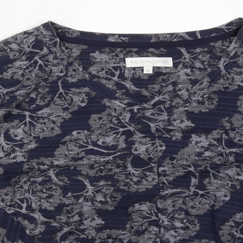 RJR.John Rocha Womens Blue   Basic T-Shirt Size 12