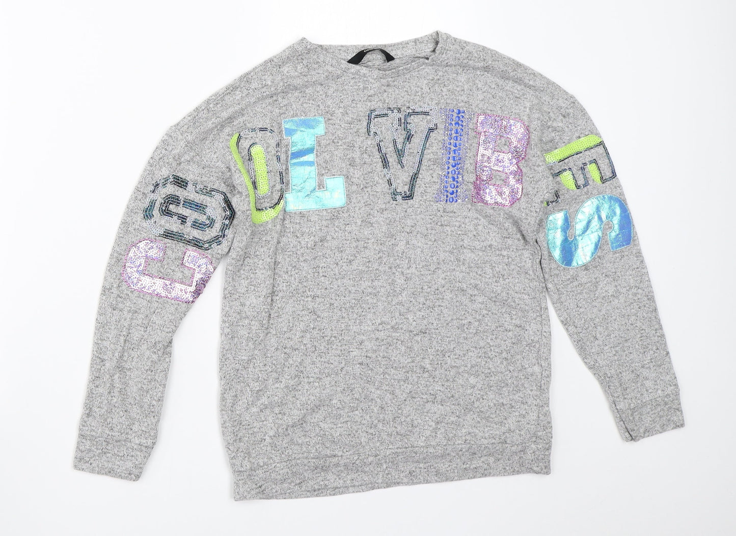 George Girls Grey   Pullover Sweatshirt Size 8-9 Years