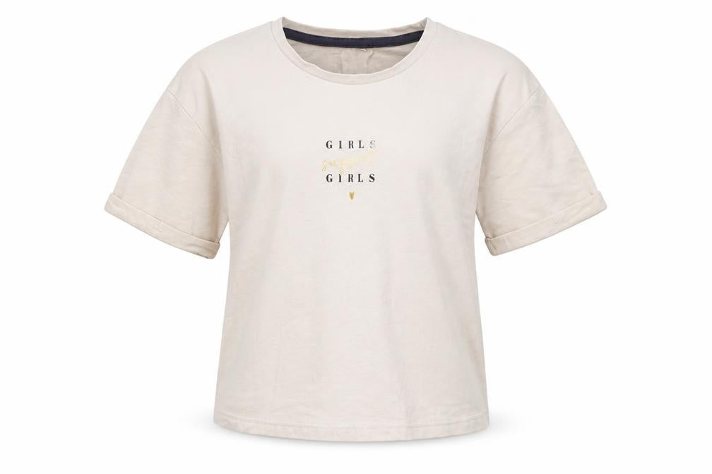 George Girls Beige   Basic T-Shirt Size 7-8 Years