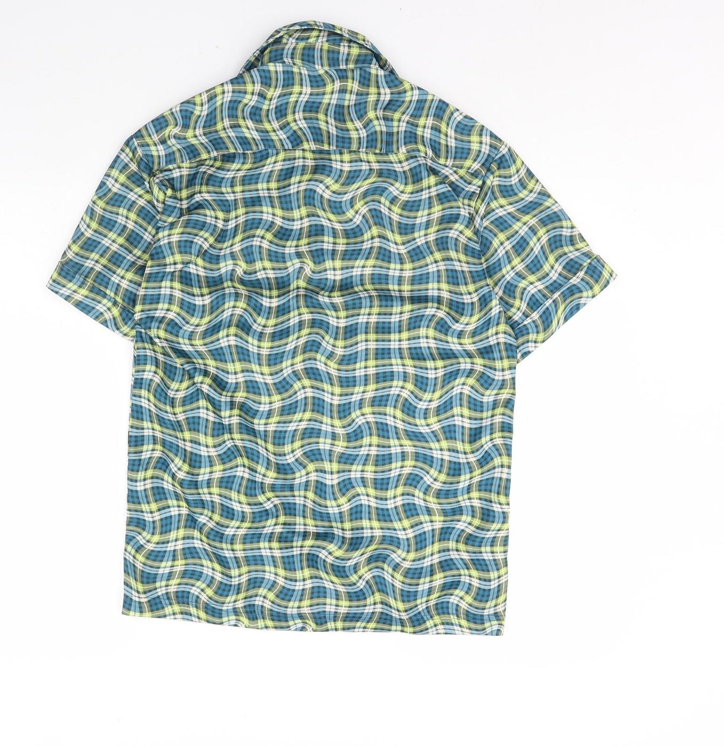 Diffusion Boys Green Geometric  Basic Button-Up Size L