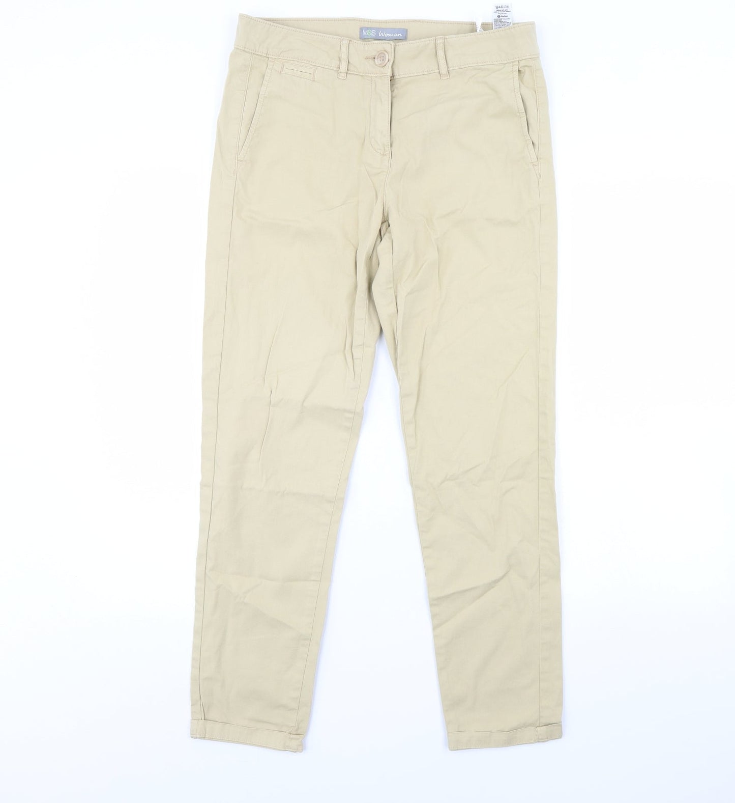 m&s Womens Beige   Trousers  Size 10 L30 in