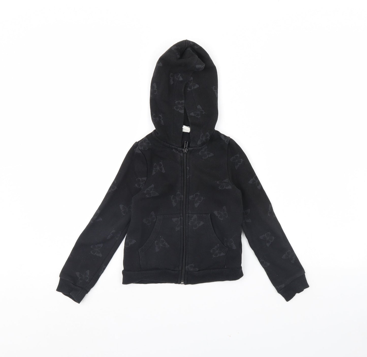 H&M Girls Black Animal Print  Jacket  Size 4 Years