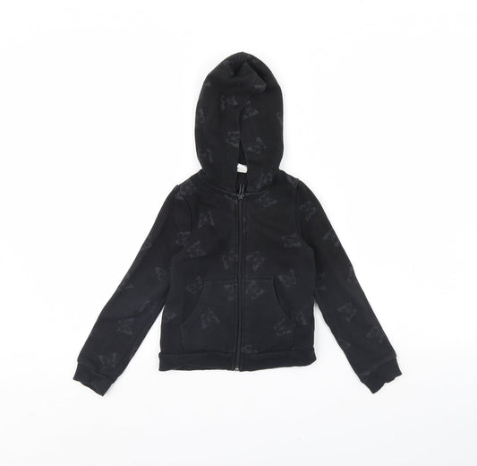 H&M Girls Black Animal Print  Jacket  Size 4 Years