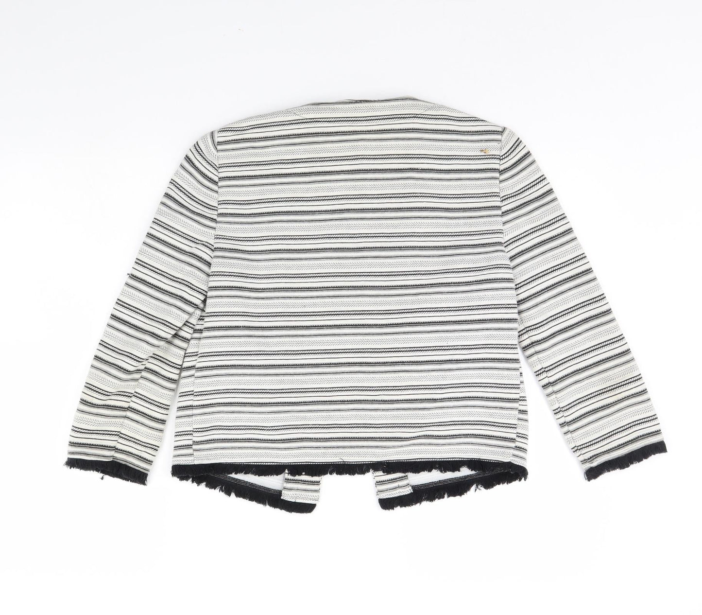 m&s Womens Ivory Striped  Jacket  Size 10