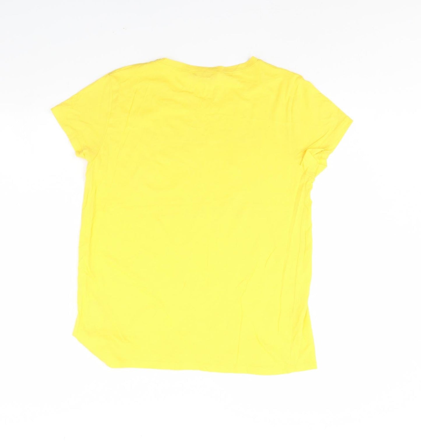 FB sister Womens Yellow   Basic T-Shirt Size L  - eat sleep repeat