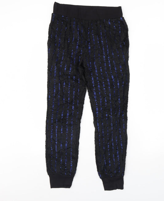 Lily White Womens Black   Trousers  Size M L30 in