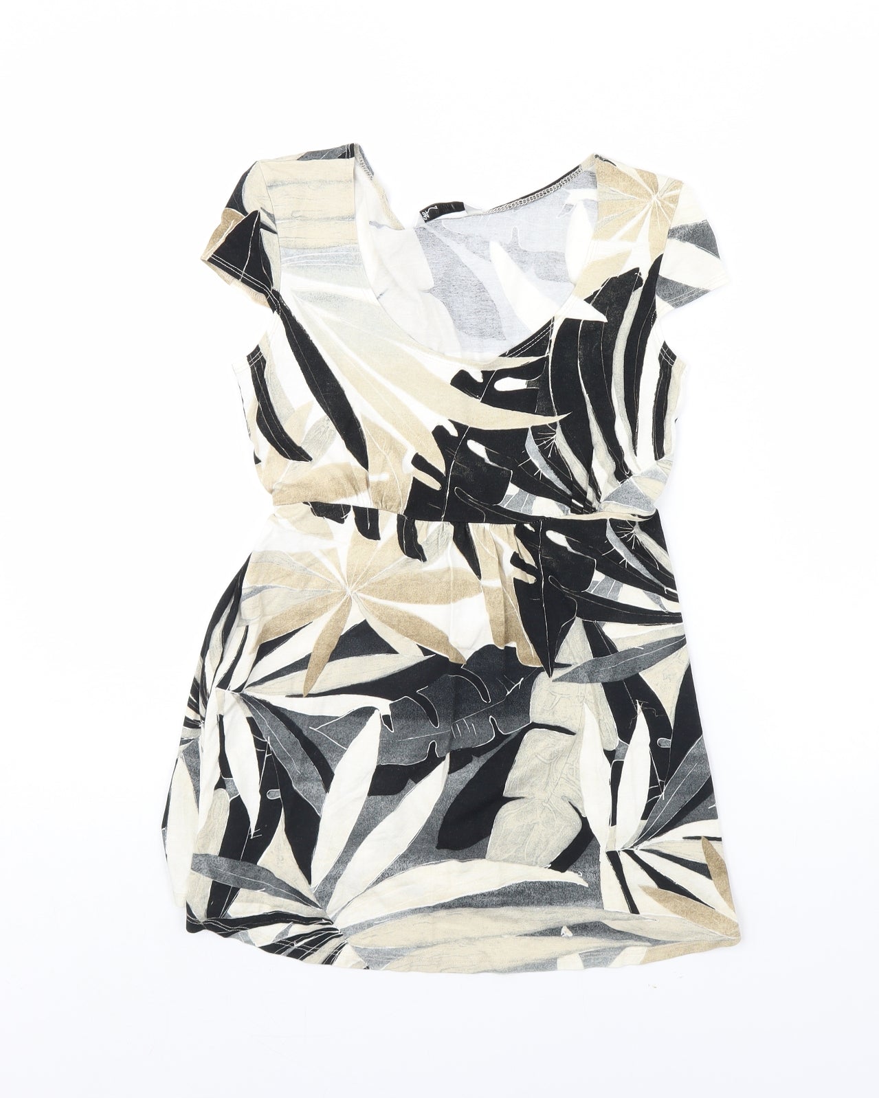 BHS Womens Black Floral  Basic Blouse Size 10