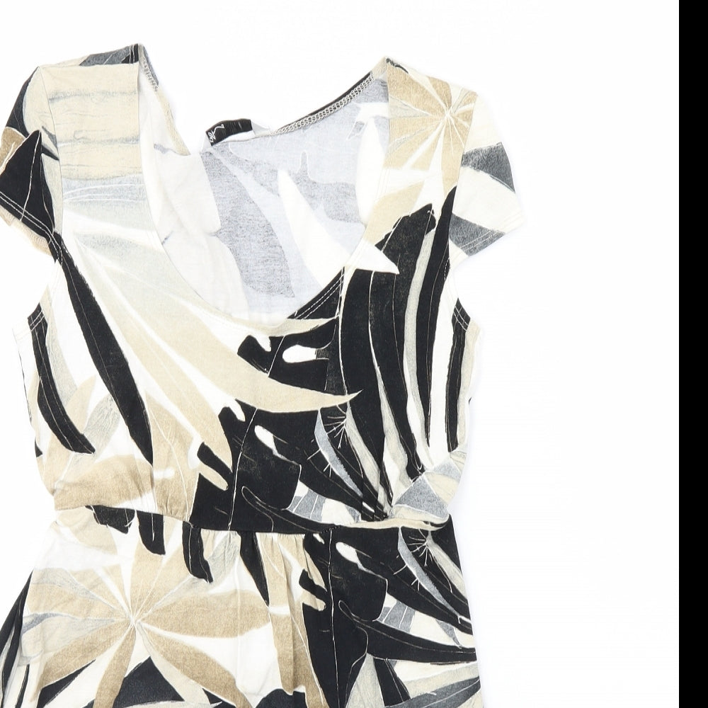 BHS Womens Black Floral  Basic Blouse Size 10