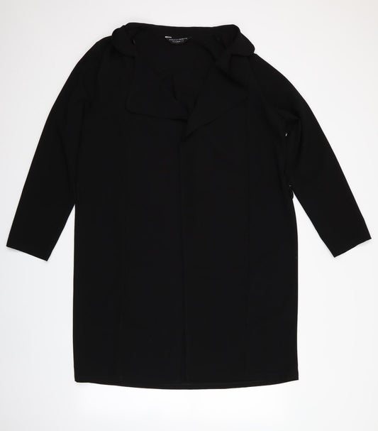 DOROTHEY PERKINS Womens Black   Jacket  Size 14  - Black, non fastening, lightweight longline jacket
