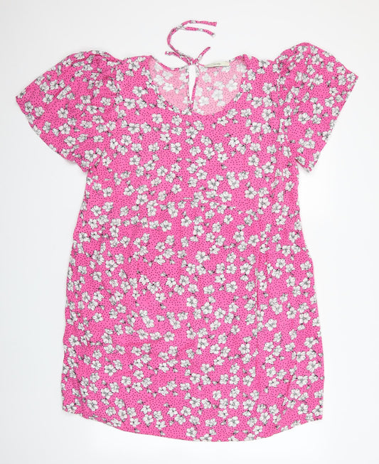 George Womens Pink Floral  A-Line    - George Pink Dress Floral