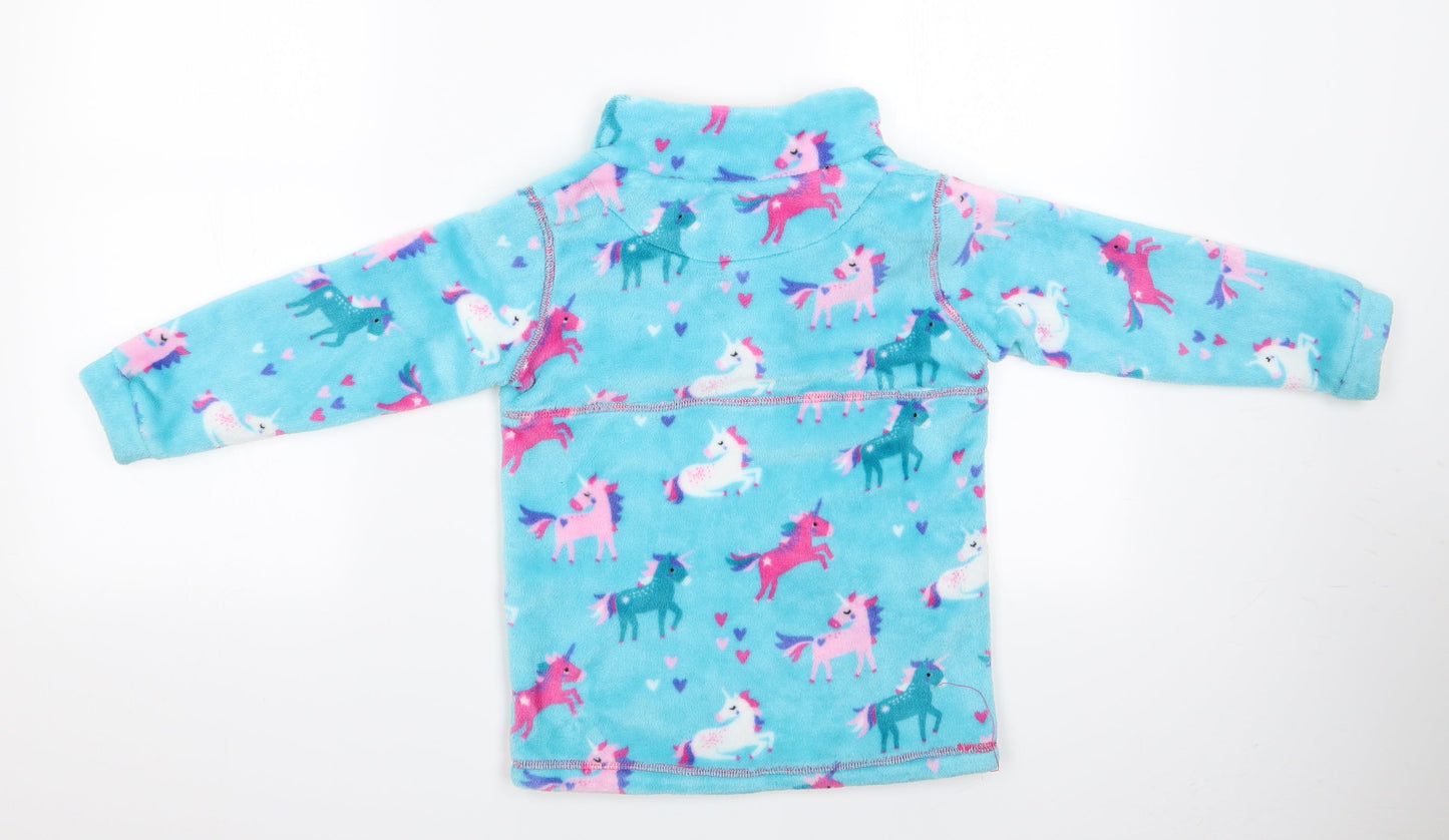 Equitech Girls Multicoloured Animal Print  Pullover Casual Size XL  - Unicorn logo Fleece