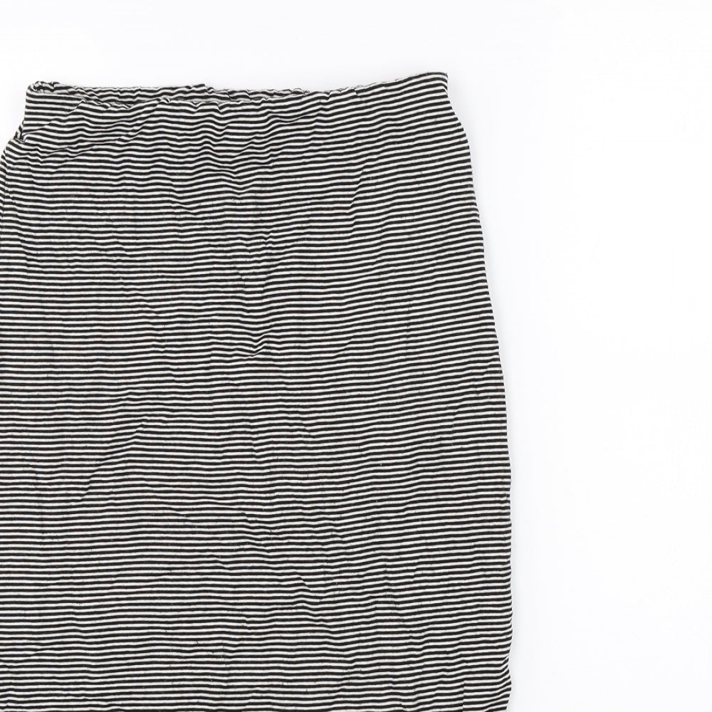 Blonde & Bonde Womens Black Striped  Straight & Pencil Skirt Size 10