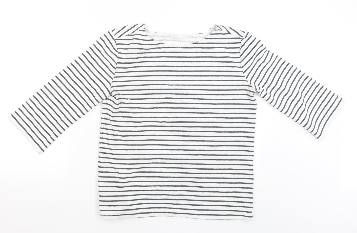 Pandini Womens White Striped  Pullover Jumper Size M