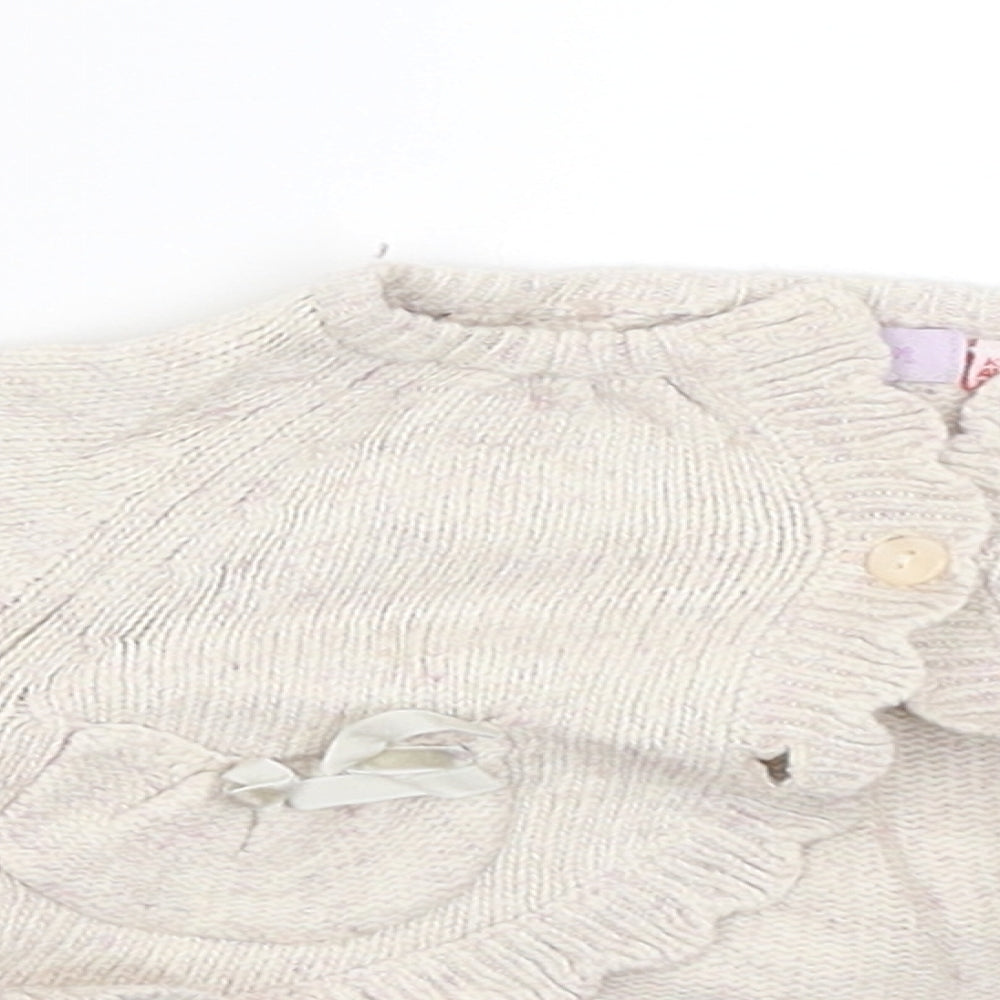 Monsoon Girls Beige   Cardigan Jumper Size 3-6 Months