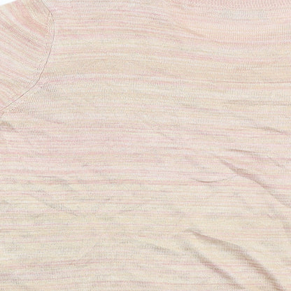 Per Una Womens Pink Striped  Basic Blouse Size 16