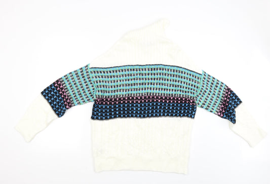 ASOS Womens Multicoloured Striped  Pullover Jumper Size 8