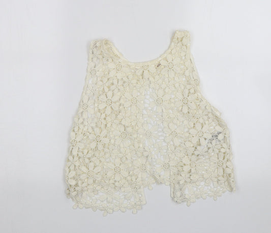 Hollister Womens White Floral  Basic Blouse Size S