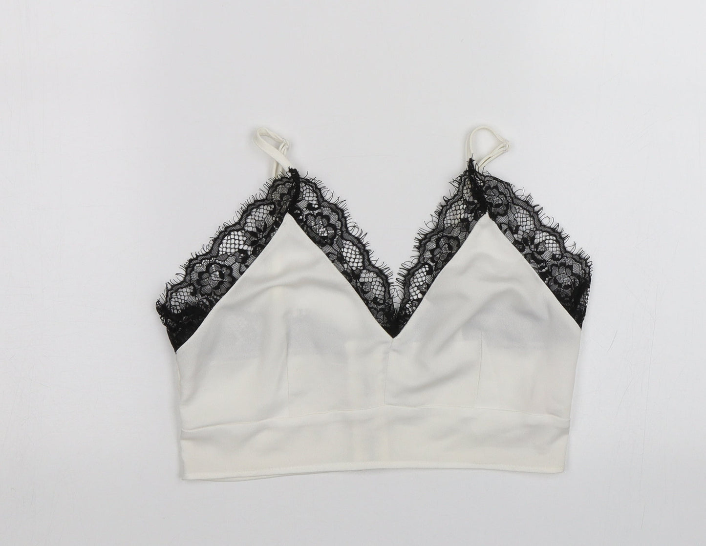 Missguided Womens White   Cropped Tank Size 4